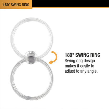Unbreakable Abs Round Towel Ring Wall Mounted Stand Holder (1 Pc) - Zidbik