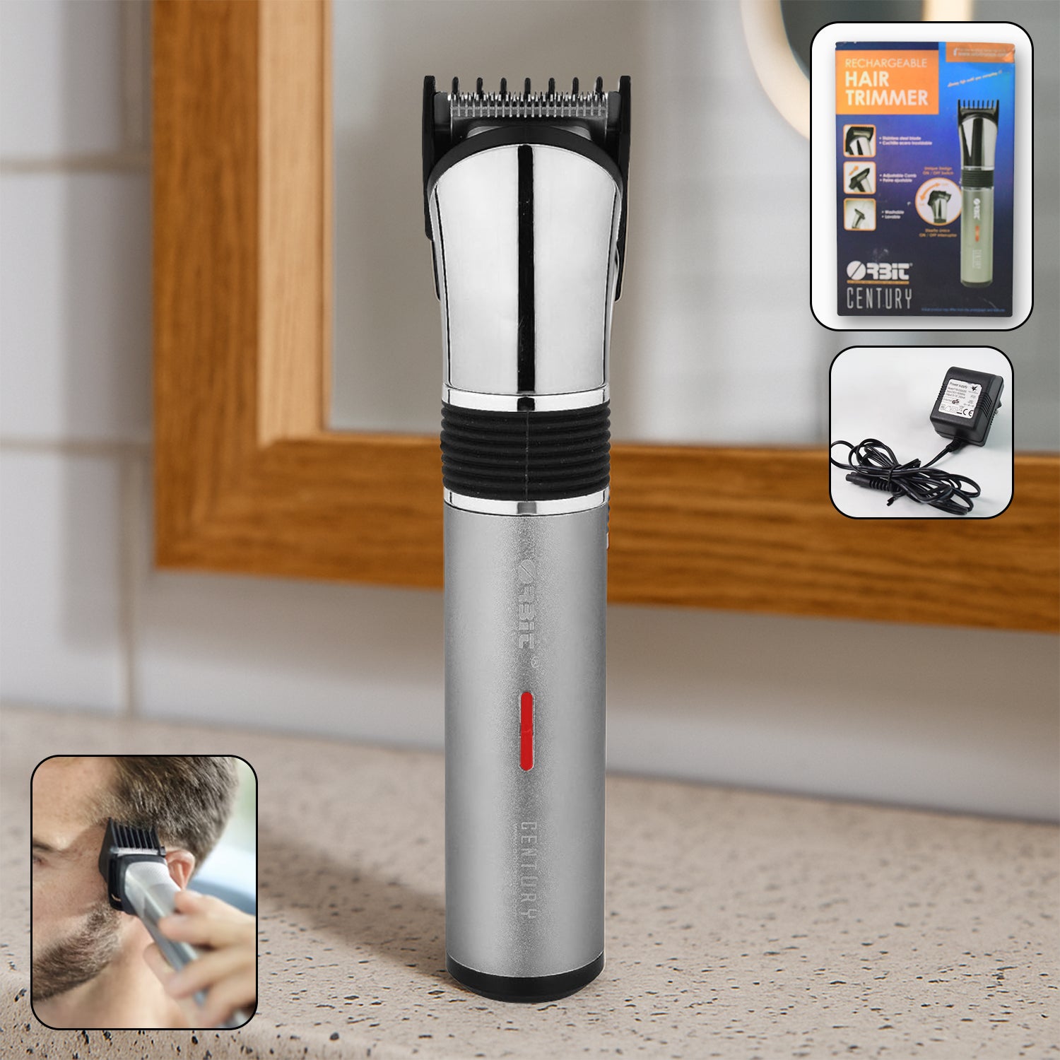 Orbit Rechargeable Hair Trimmer For Men (1 Pc) - Zidbik