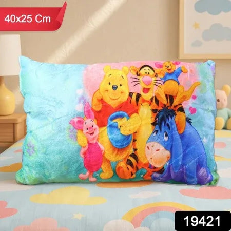 Soft Plush Cartoon Character Kids Pillow (40 X 25 Cm 1 Pc) - Zidbik