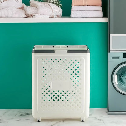 Large Foldable Laundry Basket With Wheels - Zidbik