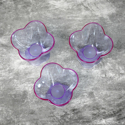 5343 New Modern Style Dessert Ice Cream Bowl Plastic 6pcs For Home Office Party Use - Zidbik