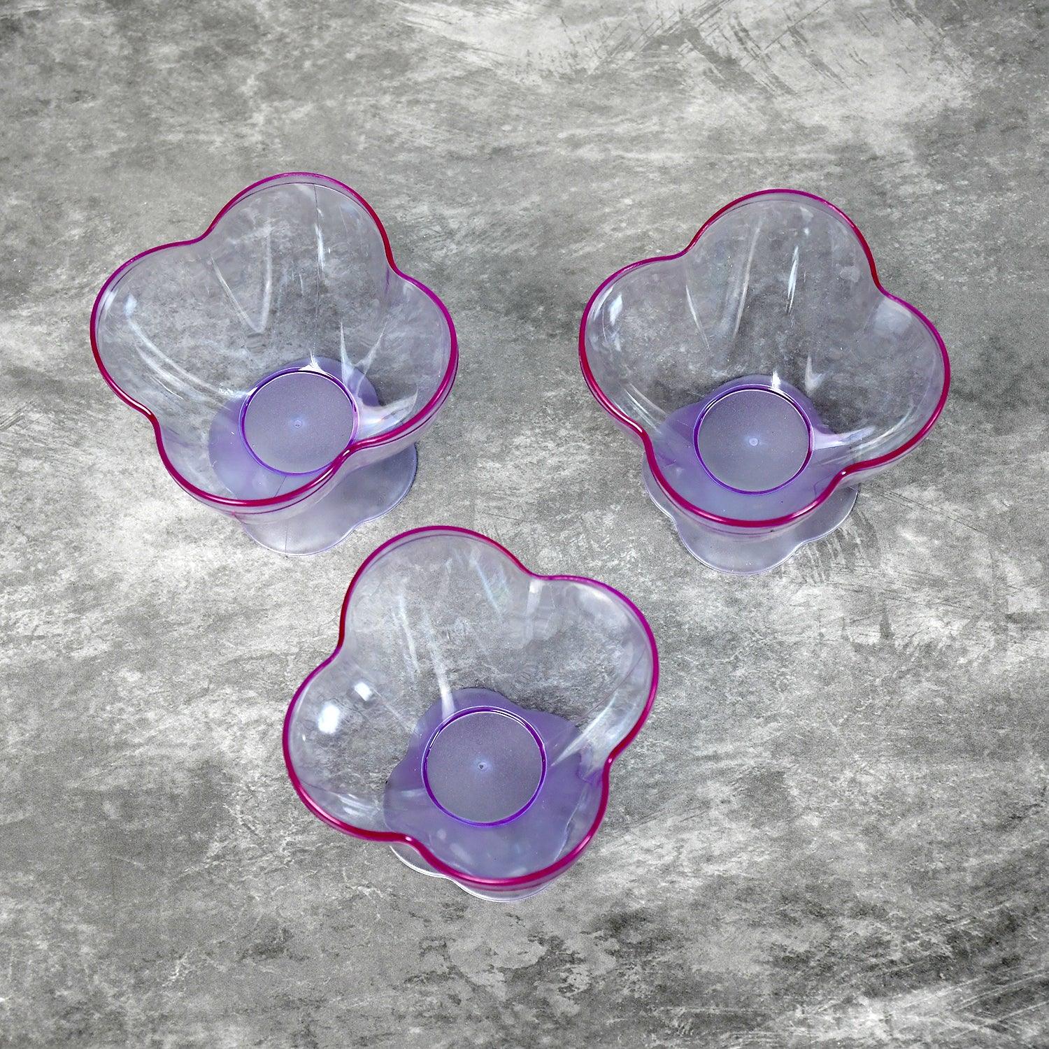 5343 New Modern Style Dessert Ice Cream Bowl Plastic 6pcs For Home Office Party Use - Zidbik