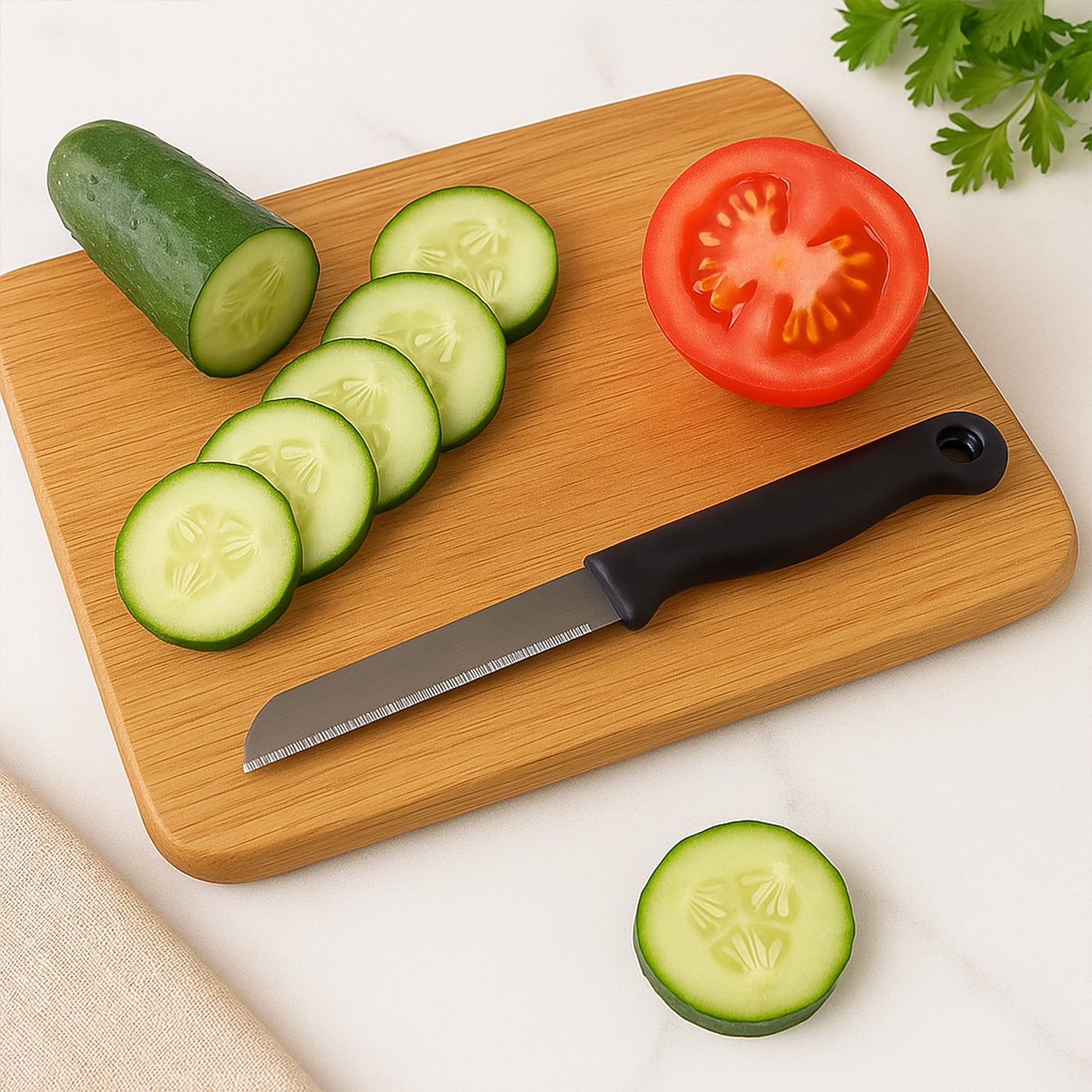 Supermom Stainless Steel Kitchen Laser Knife (10 Pc  Set) - Zidbik