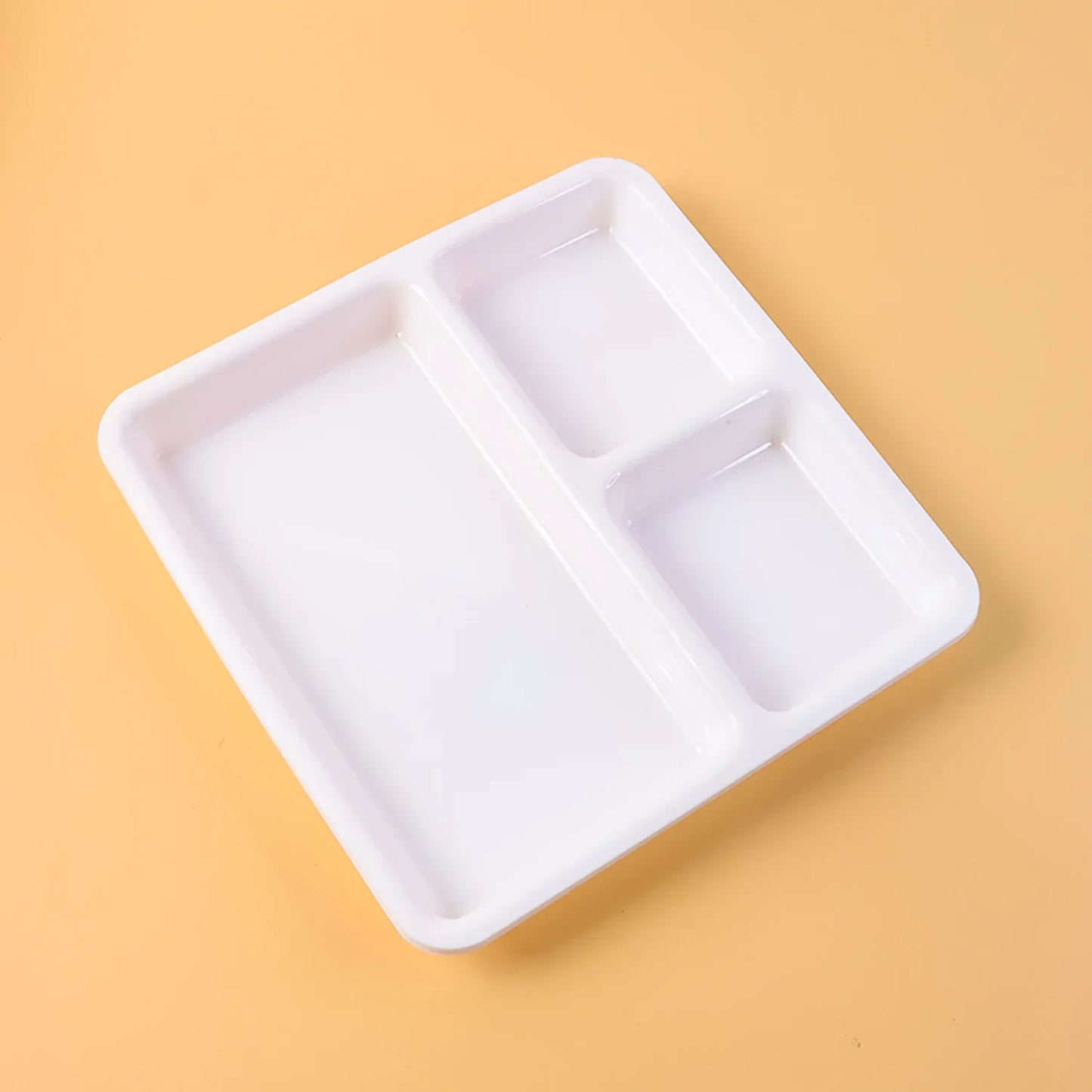 Plastic 3-compartment Plate For Meal Serving - Zidbik