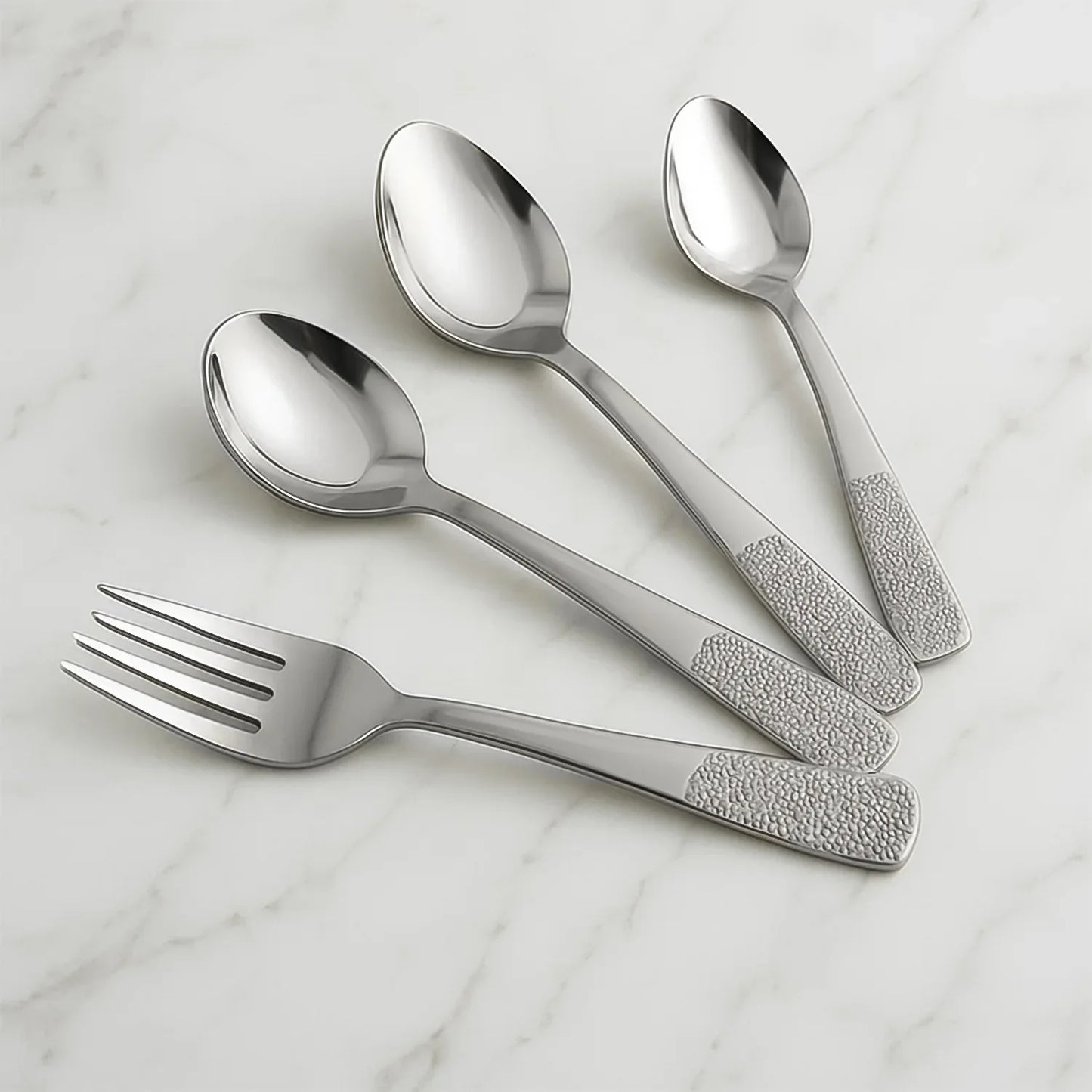 Stainless Steel Cutlery Set With Elegant Storage Stand (24 Pc) - Zidbik