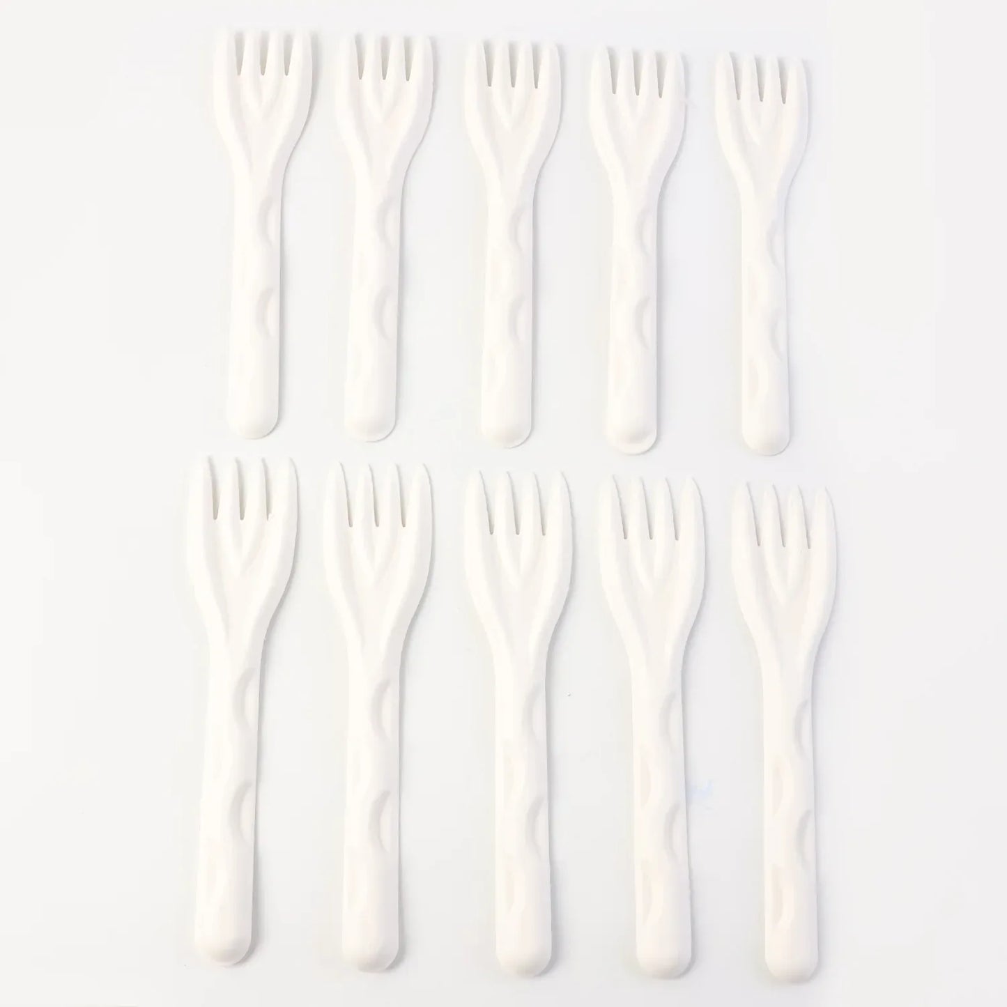 Compostable Bagasse Fork 10 Pcs Pack - Zidbik