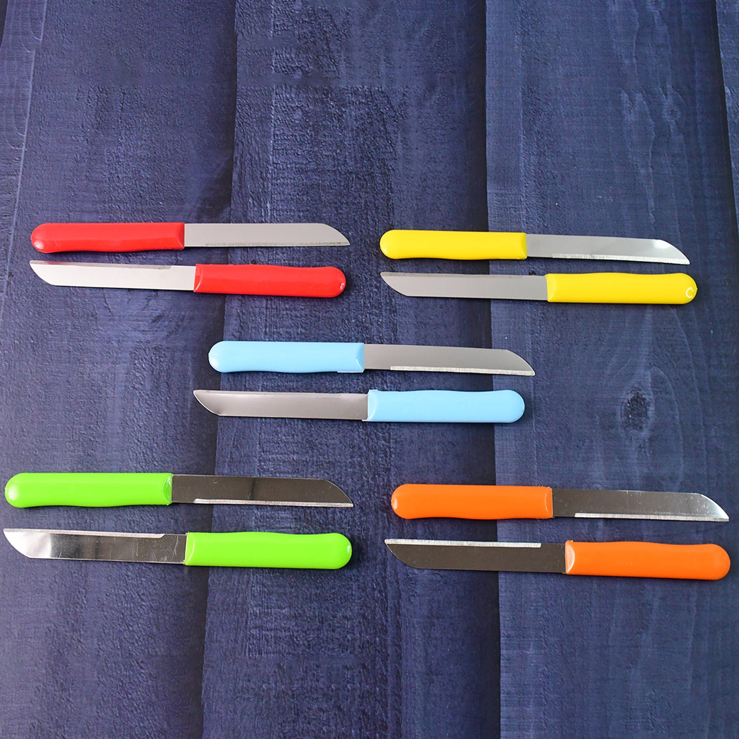 Premium Quality Stainless Steel Handle Plain Knife (10 Pc  1 Set) - Zidbik