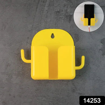 1 Pc Orange Wallmount Mobile Stand With Hook For And Stuffs Purposes. - Zidbik