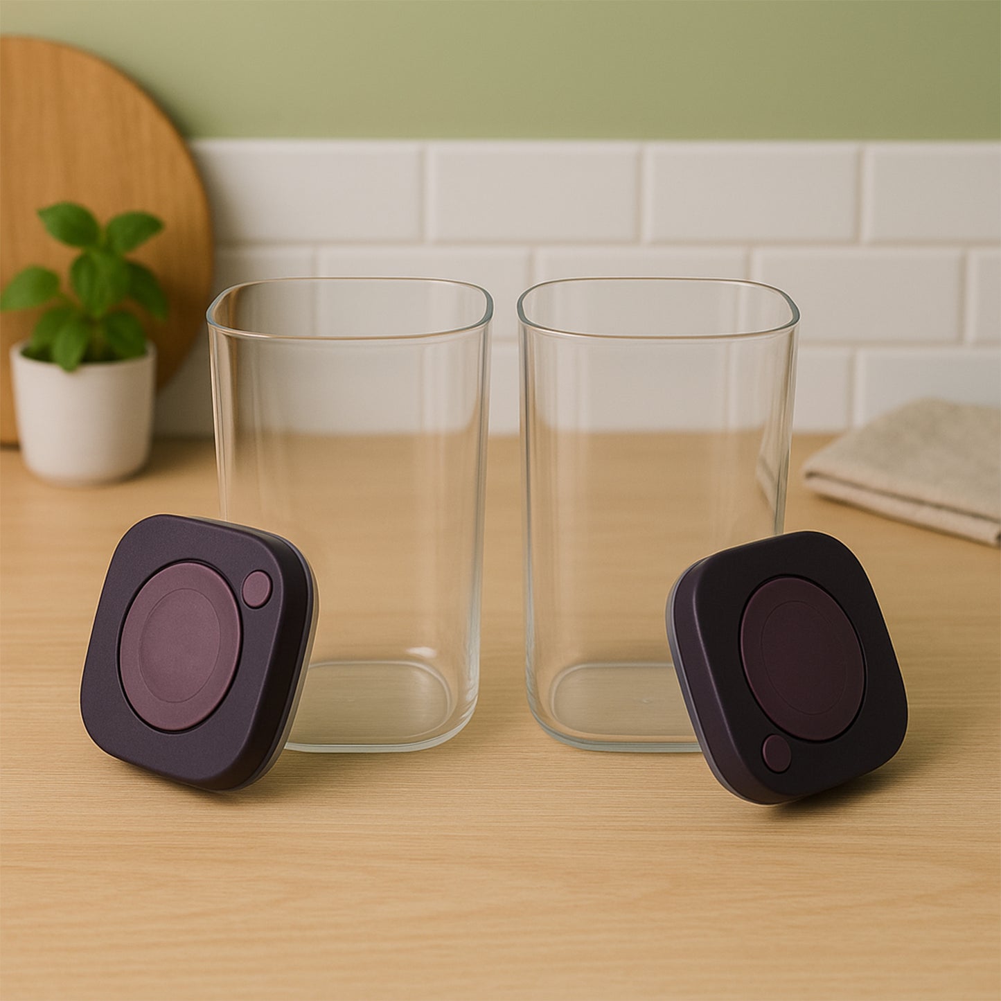 Supermom Airtight Kitchen Storage Containers (2 Pc Set  1200ml) - Zidbik