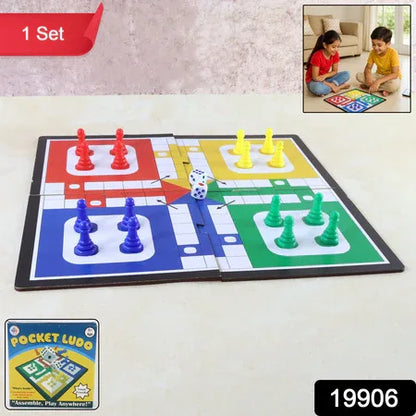 Pocket Ludo Travel Board Game - (1 Set) - Zidbik