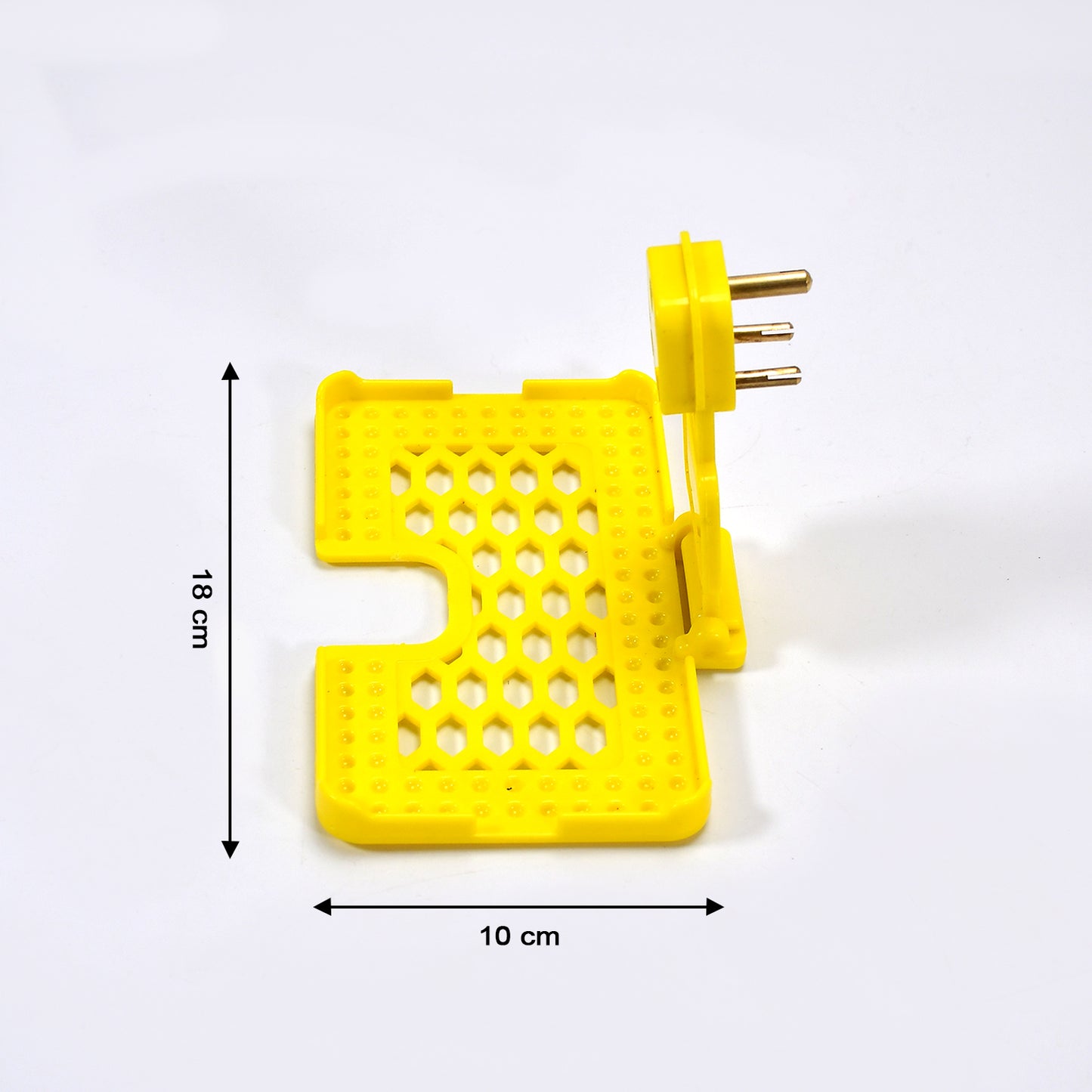 6498 Multi-purpose Wall Holder Stand For Charging Mobile Just Fit In Socket And Hang (Yellow) - Zidbik