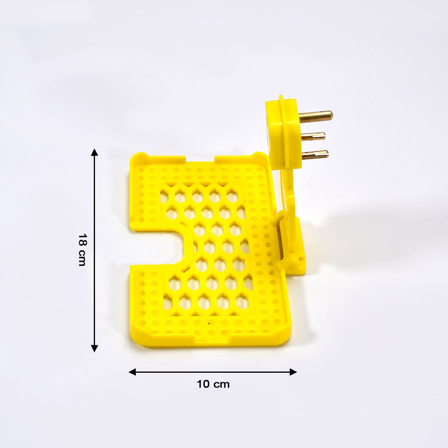 6498 Multi-purpose Wall Holder Stand For Charging Mobile Just Fit In Socket And Hang (Yellow) - Zidbik