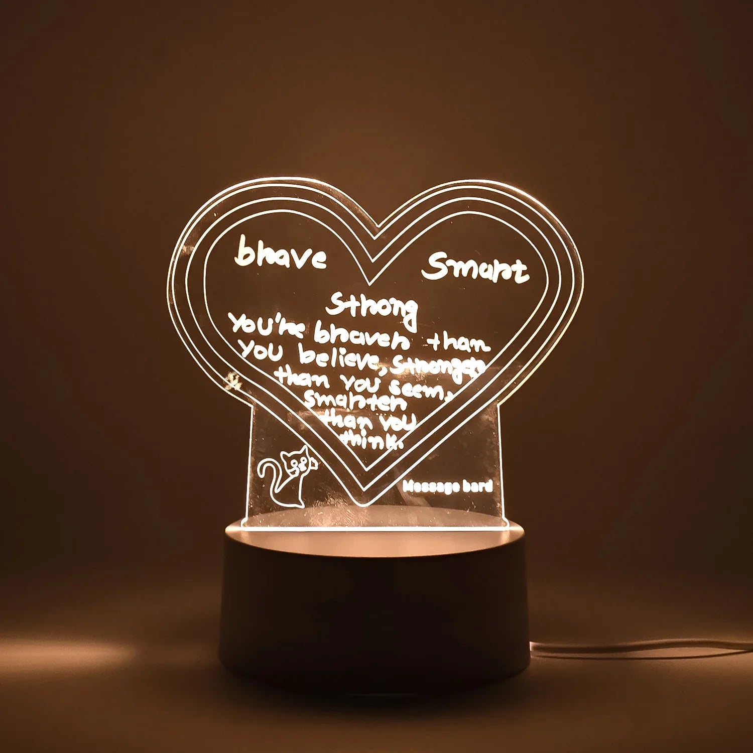 Creative Visualization Lamp 3d Acrylic Decorative Lamp With Pen - Zidbik