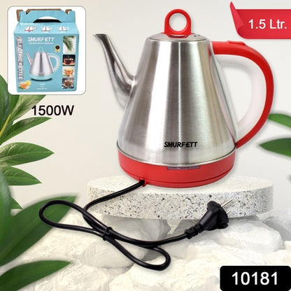 Stainless Steel Large Capacity Electric Kettle (1500w  1.5 Ltr.) - Zidbik