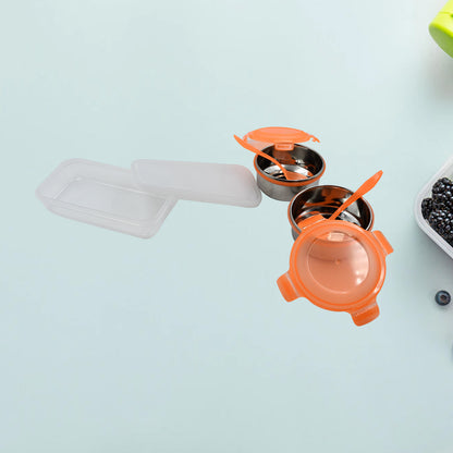 Airtight  Leak Proof Stainless Steel Container Multi Compartment Lunch Box Carry To All Type Lunch In Lunch Box  Premium Quality Lunch Box Ideal For Office  School Kids  Travelling Ideal (3 Different Lunch Box) - Zidbik