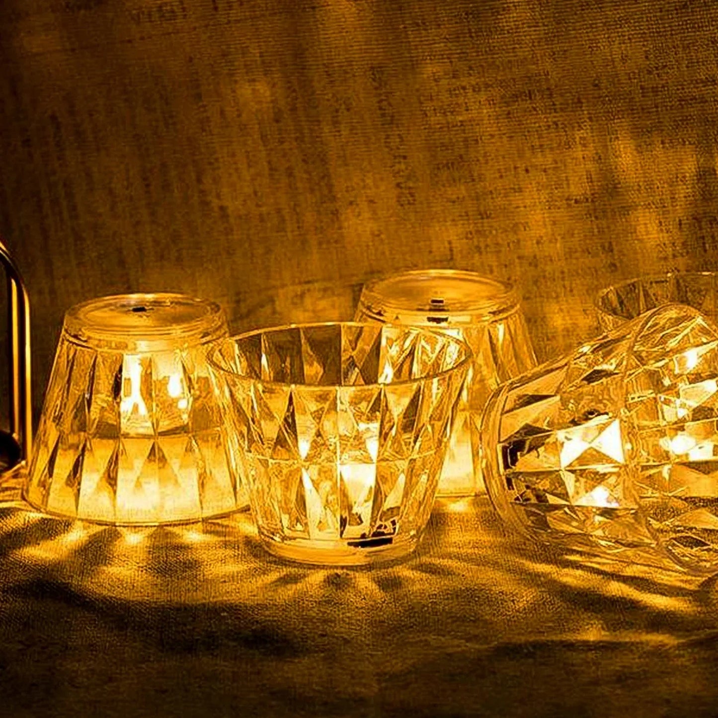 Cup Shape Crystal Table Lamp (1 Pc) - Zidbik