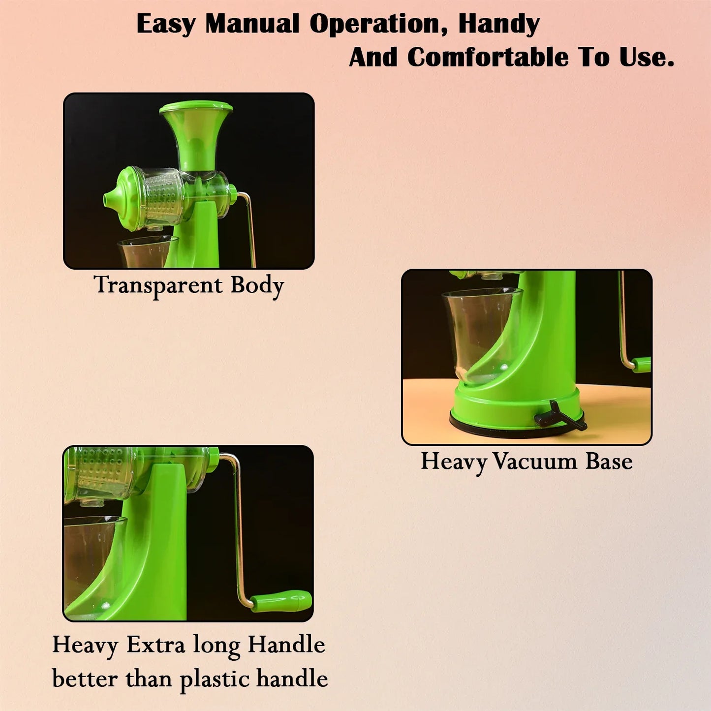 Supermom Manual Hand Press Fruit  Vegetable Juicer Pro - Zidbik