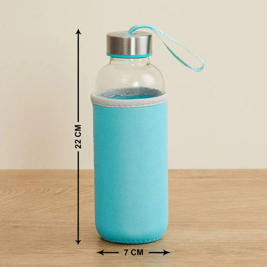 1199 Glass Water Bottle (500 Ml) With Cover - Zidbik