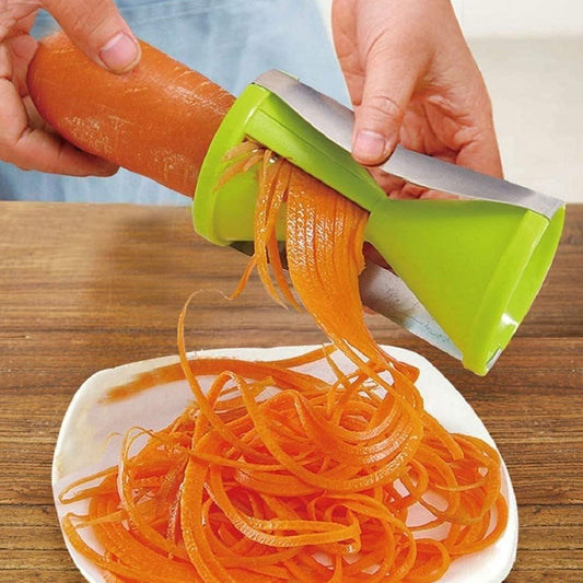 1853 Portable Spiralizer Vegetable Slicer Handheld Spiralizer Peeler Stainless Steel Spiral Slicer For Salad Vegetables Fruit Slicer - Zidbik