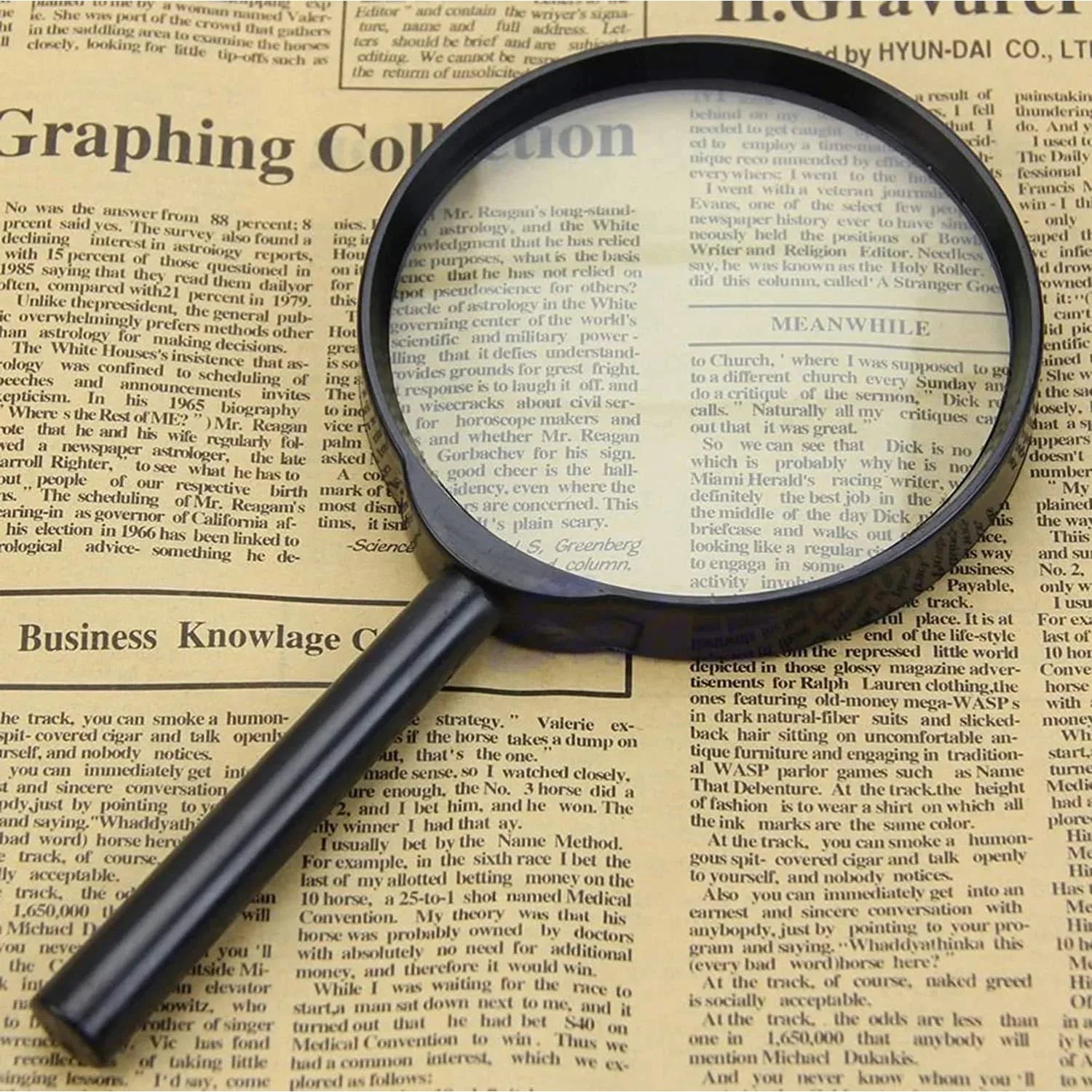 17781 Magnifying Glass Lens - Reading Aid Made Of Glass - Real Glass Magnifying Glass That Can Be Used On Both Sides - Glass Breakage-proof Magnifying Glass Protect Eyes 50 Mm - Zidbik