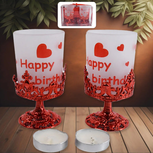 Tealight Holder Stylishly Shaped Candle Diya Stand Plastic Beautiful Design Festival (2 Pc Mix Design) - Zidbik
