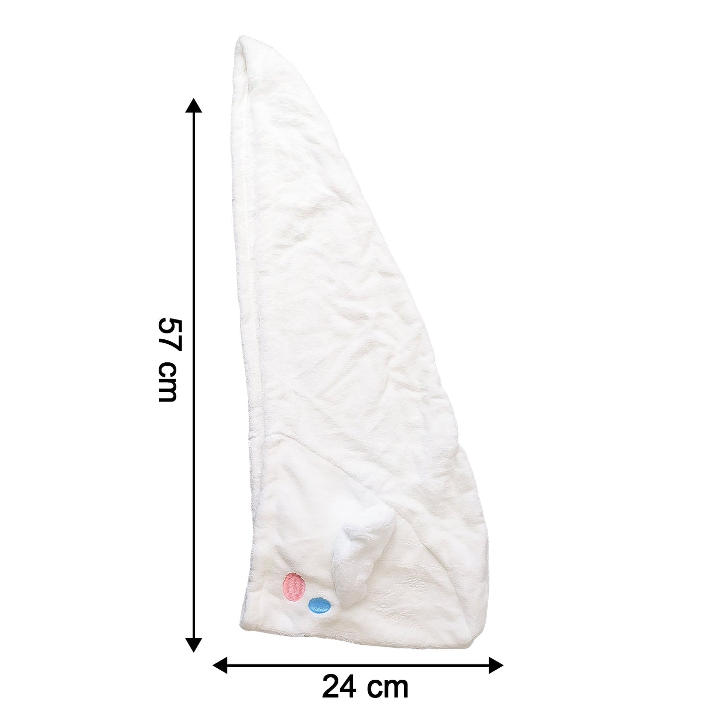 Premium Soft Microfiber Hair Drying Towel Wrap With Button (1 Pc) - Zidbik