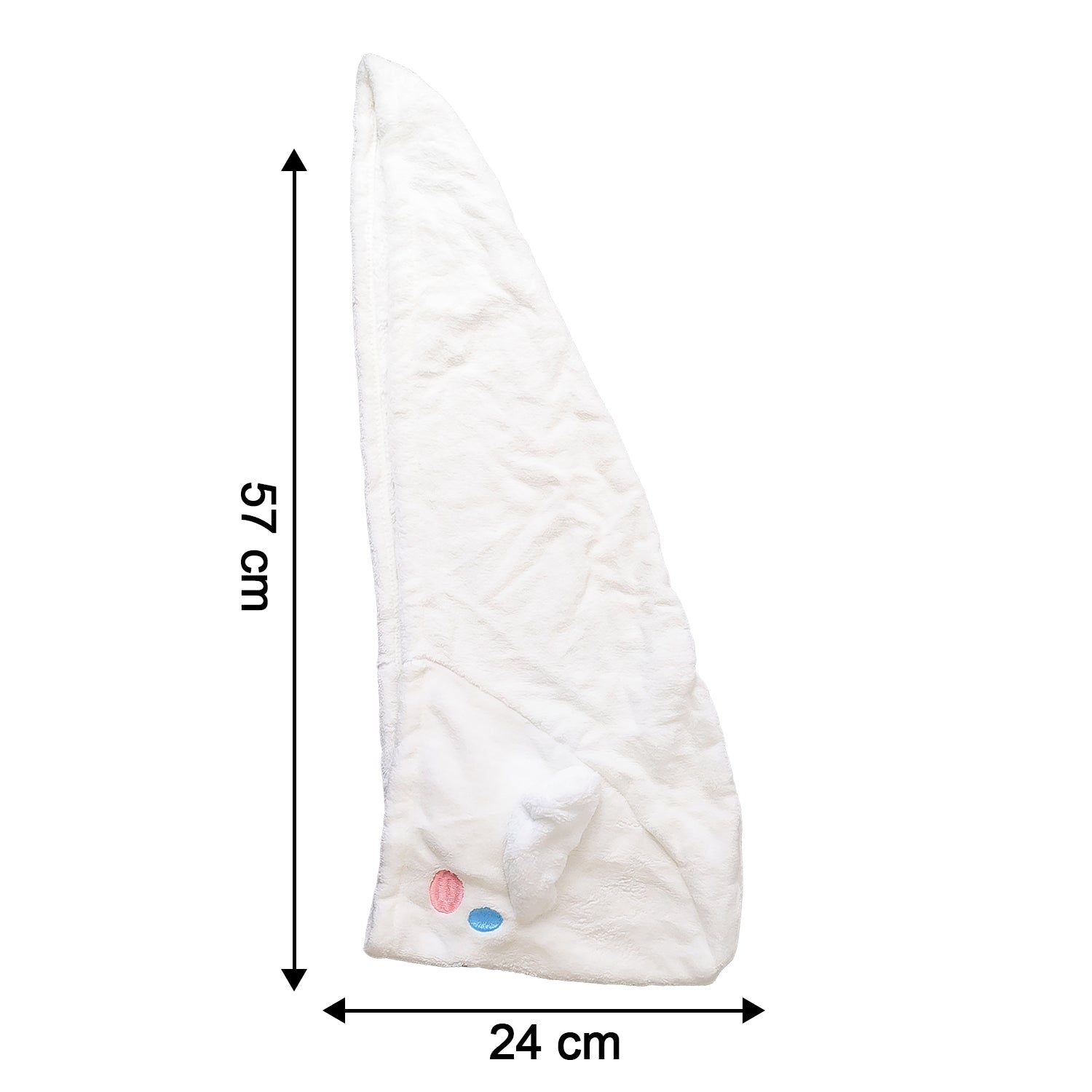 Premium Soft Microfiber Hair Drying Towel Wrap With Button (1 Pc) - Zidbik