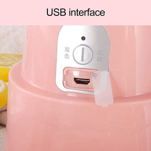 Foldable Electric Juicer Portable Blender Stainless Steel 6 Blades (500 Ml) - Zidbik