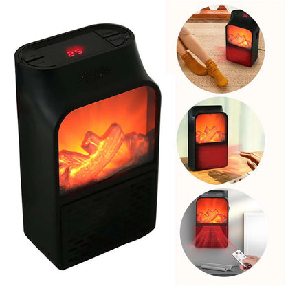 Portable Electric Fireplace Lamp Led Flame Heater (900w 1 Pc) - Zidbik