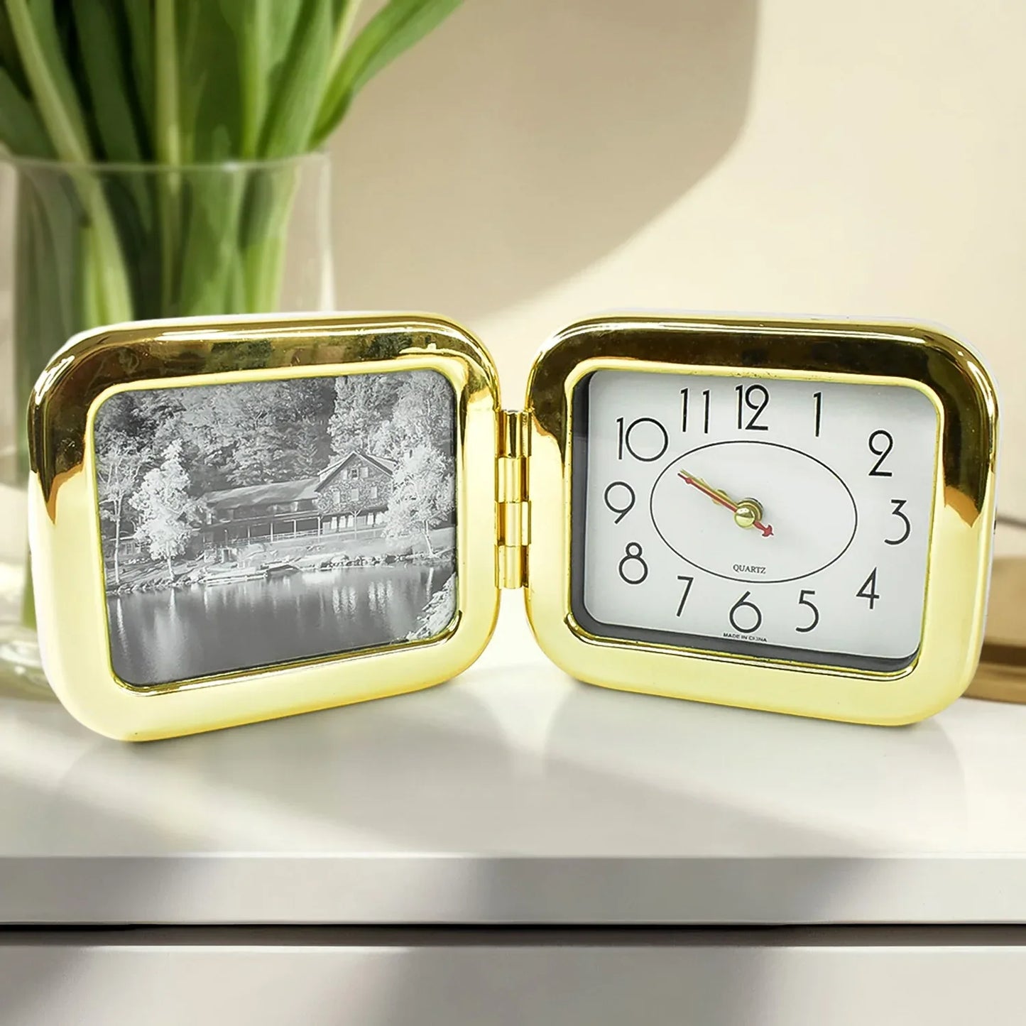 Portable Foldable Desk Clock Space-saving And Stylish (1 Pc) - Zidbik