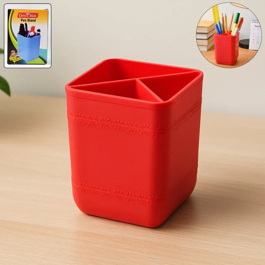 Officemate Pen Stand Tri-section Desk Organizer Stationery Pens Office Supplies - Zidbik