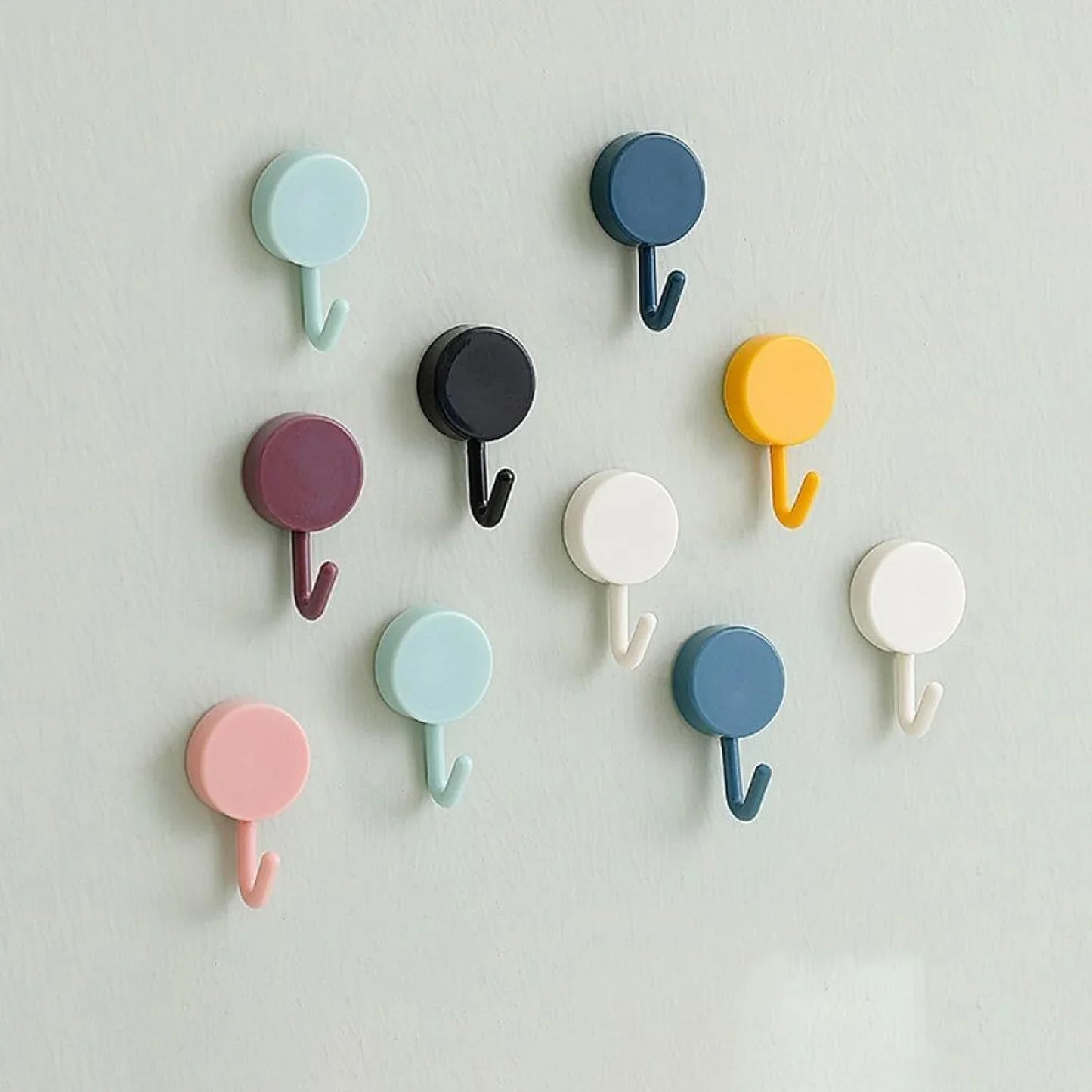 7472 Self Adhesive Sticky Hook Small Wall Hooks ( 10pc ) - Zidbik