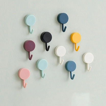 7472 Self Adhesive Sticky Hook Small Wall Hooks ( 10pc ) - Zidbik