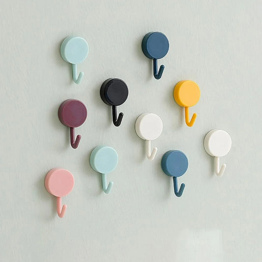 7472 Self Adhesive Sticky Hook Small Wall Hooks ( 10pc ) - Zidbik
