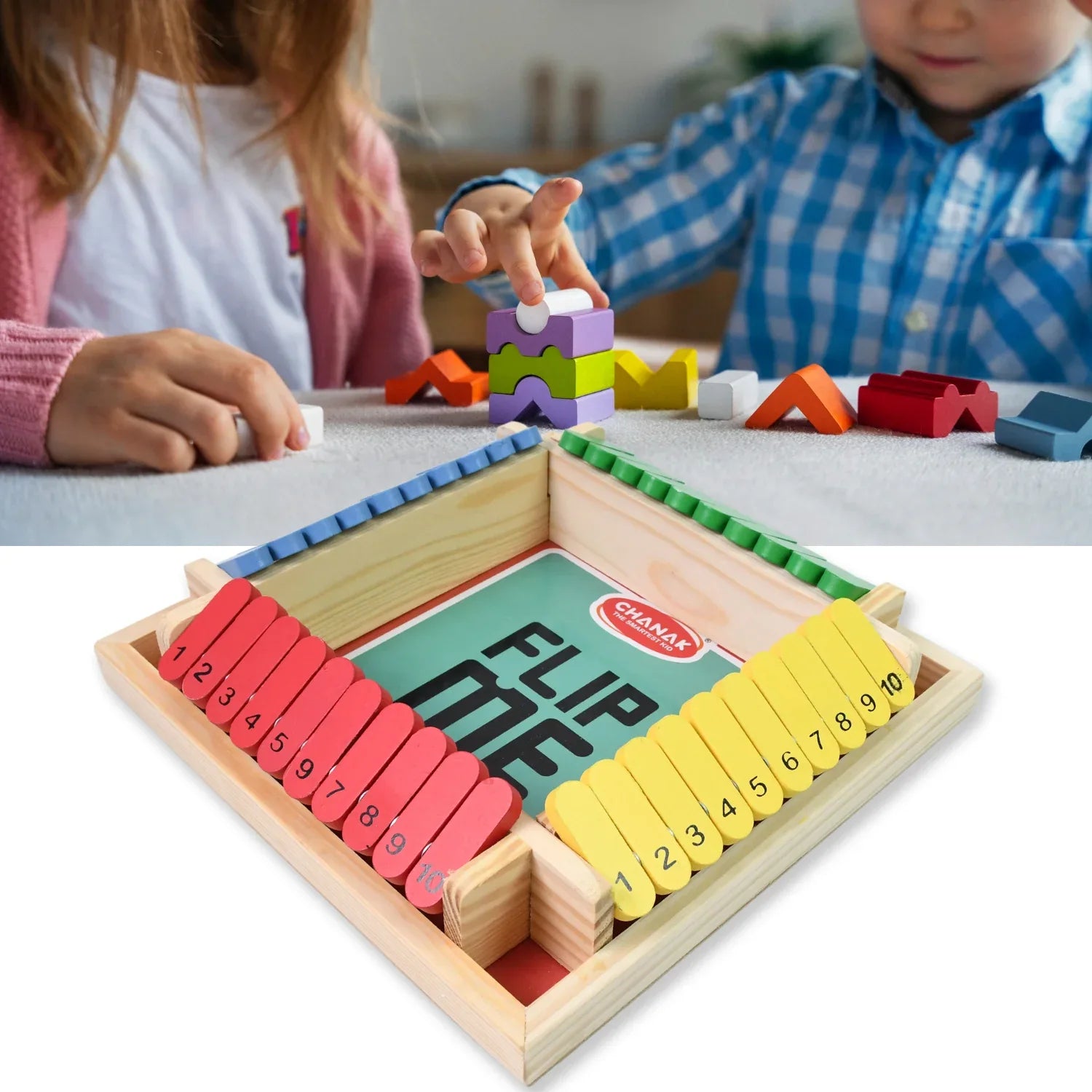 Shut The Box Dice Game Classic Flip Me Multiplayer Game (1 Set) - Zidbik