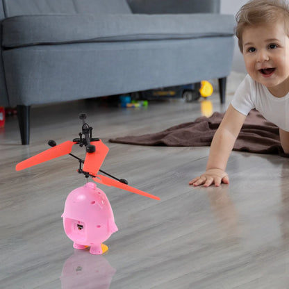 Flying Bird Rc Toy With Led Amp Remote Control Pink Owl Design (1 Set) - Zidbik