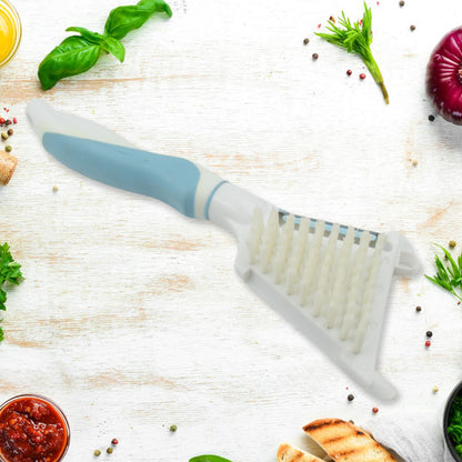 5749 Multipurpose Peeler Brush Vegetable Peeler With Brush Multifunctional Fruits And Vegetable Cleaning Brush Stainless Steel Potato Peelers Home Kitchen Peeler With Long Handle (1 Pc ) - Zidbik