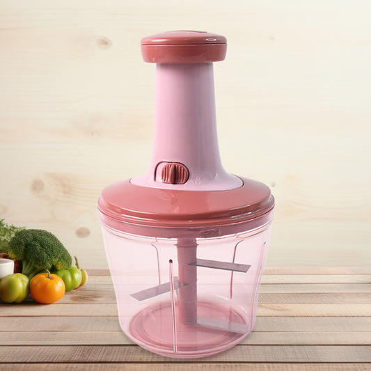 Apex  Quba Push Chopper With Stainless Steel Blades (1000ml) - Zidbik