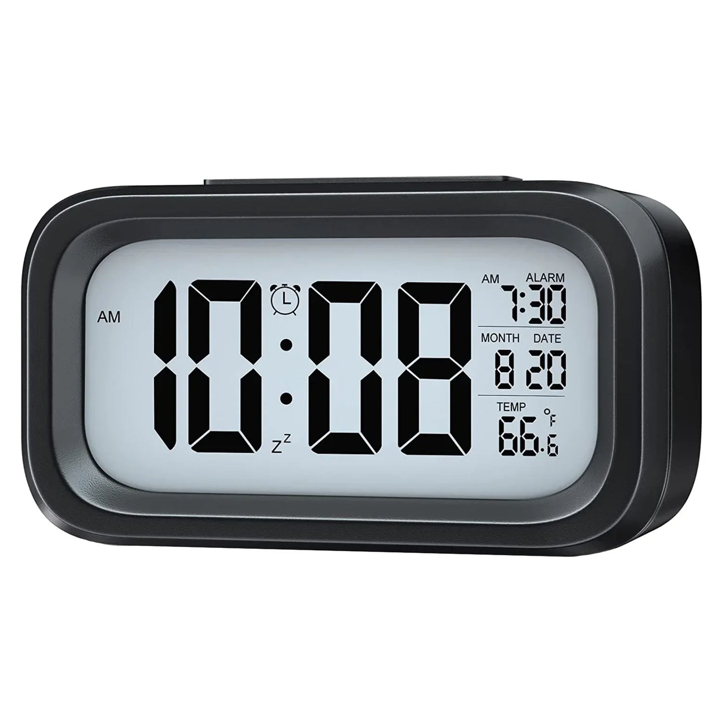 Digital Lcd Alarm Clock With Backlight (1 Pc) - Zidbik