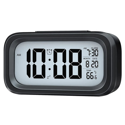 Digital Lcd Alarm Clock With Backlight (1 Pc) - Zidbik