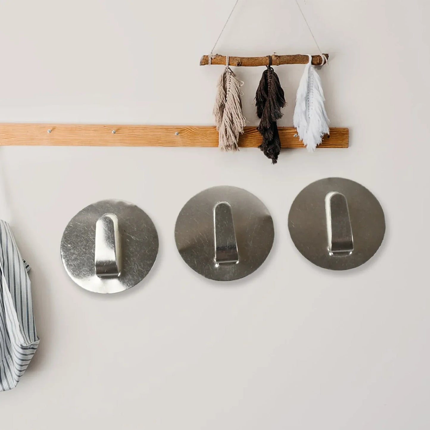 Self- Adhesive Hooks Heavy Duty Wall Hooks Hangers Stainless Steel Waterproof Sticky Hooks For Hanging Robe Coat Towel Kitchen Bathroom And. - Zidbik
