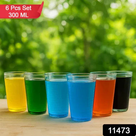 Apex Pyramid Ringo Plastic Glass 300ml Approx Durable Crystal-clear Tumbler - Zidbik