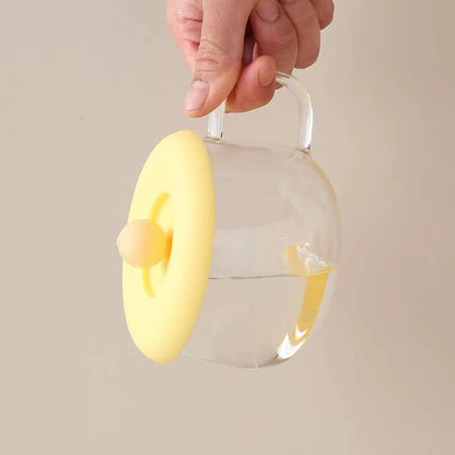 Cup  Mug Lid Dust Proof Silicone Rubber Airtight Seal (Cup  Spoon Not Included Only Lid 1 Pc) - Zidbik