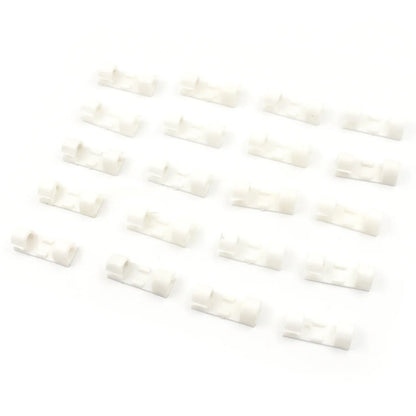 9502 Plastic Clips Stronger Adhesive Tape Cable Manager Wire Manager Wire Clamp Wire Clips For Cable Cable Organizer Cord Holder Cord Clips For Car Office And Home (20 Pcs Set) - Zidbik