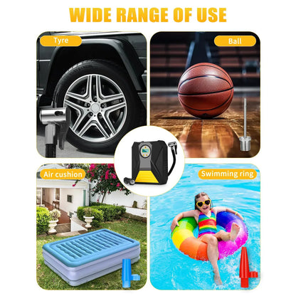 Mini Digital Portable Car Tyre Air Compressor - (1 Pc) - Zidbik