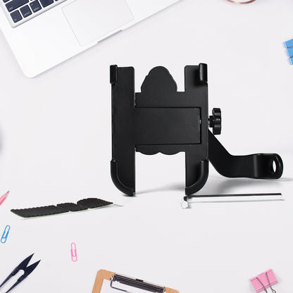 6706 Mobile Phone Holder With Easy Adjustable Rear View Mirror Mount Solid Metal Cradle Stand Suitable For Bike  Mobile Phones - Zidbik