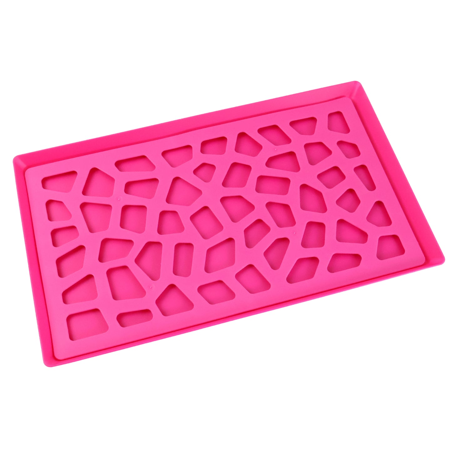 Plastic Kitchen Tray With Modern Hollow Design (40x25 Cm) - Zidbik
