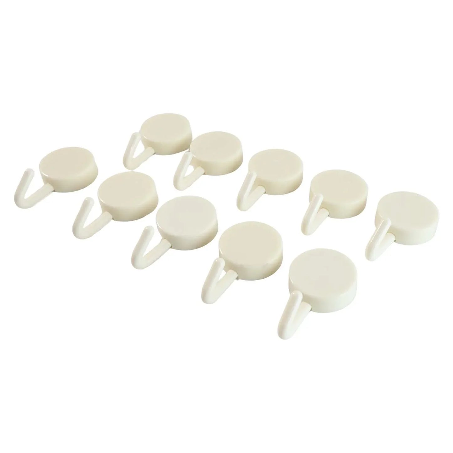 Self Adhesive Round Wall Hooks (10 Pc) - Zidbik