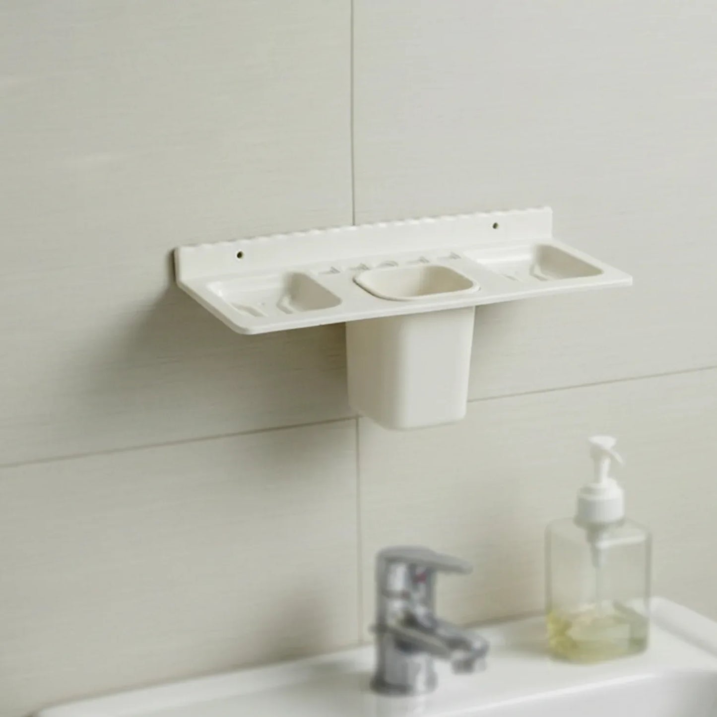 4 In 1 Wall-mounted Bathroom Organizer - (1 Pc) - Zidbik