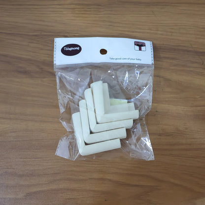 4 Pc Soft Foam Table Corner Protectors Set With Safety Tape - Zidbik